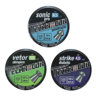 Chumbinho 4.5 Kit 03 Latas De Technogun Sonic, Vetor, Strike