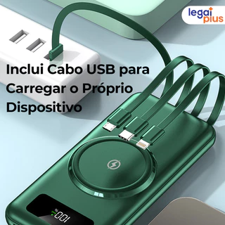 Bateria Externa De 20.000 mAh Com MagSafe E Carregamento Sem Fio