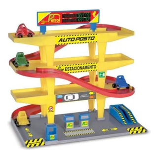 Brinquedo Auto Posto Gasolina Carro 3 Andares Nig Brinquedos