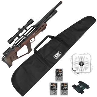 Carabina de Madeira 5.5mm PCP Reximex 885fps com Luneta 4x32