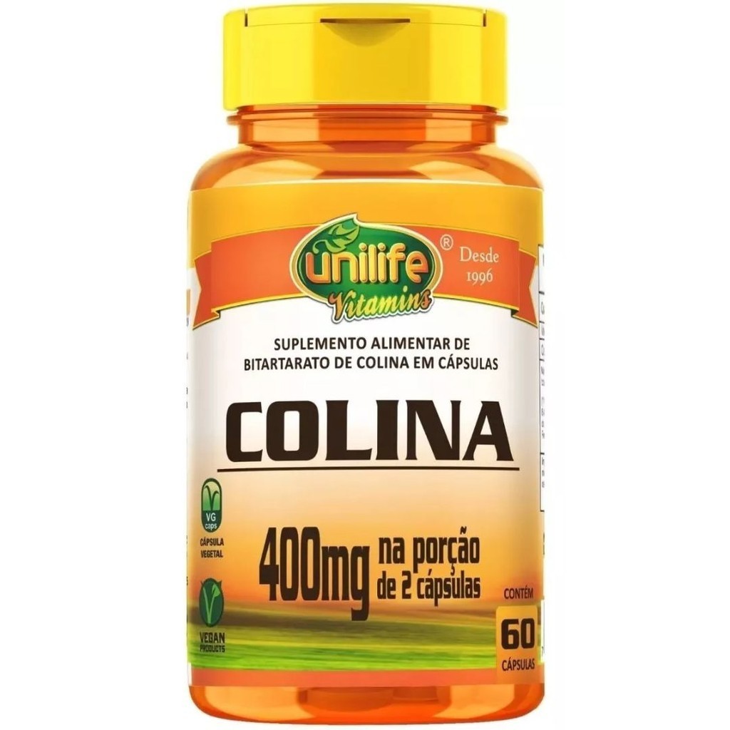 Colina Vitamina B8 Unilife - 60 Cápsulas 800mg