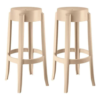 Kit 02 Banquetas Kappesberg Shine Bege