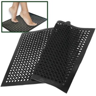 Tapete Para Box Borracha Antiderrapante Preto 45x30
