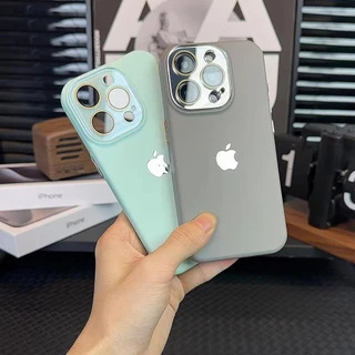 Todos Incluindo Capa De Silicone Líquido Macio Para Telefone IPhone 15 13 12 14 11 Pro Max 14Plus Proteção De Lente De Cristal Com