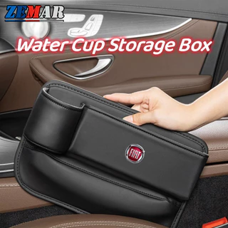 Fiat Car Seat Side Gap Filler Caixa De Armazenagem Para Carro De Couro PU Saco Com Porta-Garrafa Uno Toro 500 Bravo Punto Palio Argo Stilo Strada Mobi