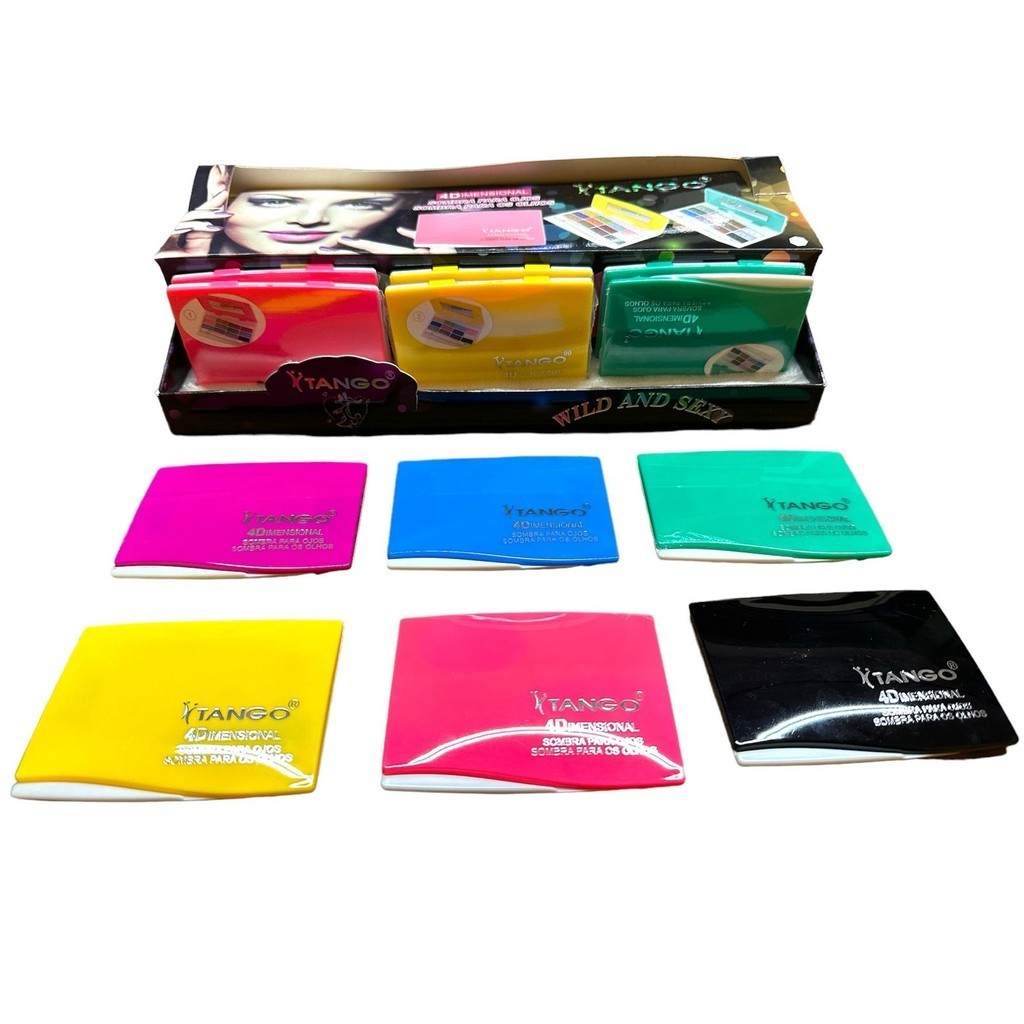 Estojo de Sombras com Espelho 12 cores cintilantes