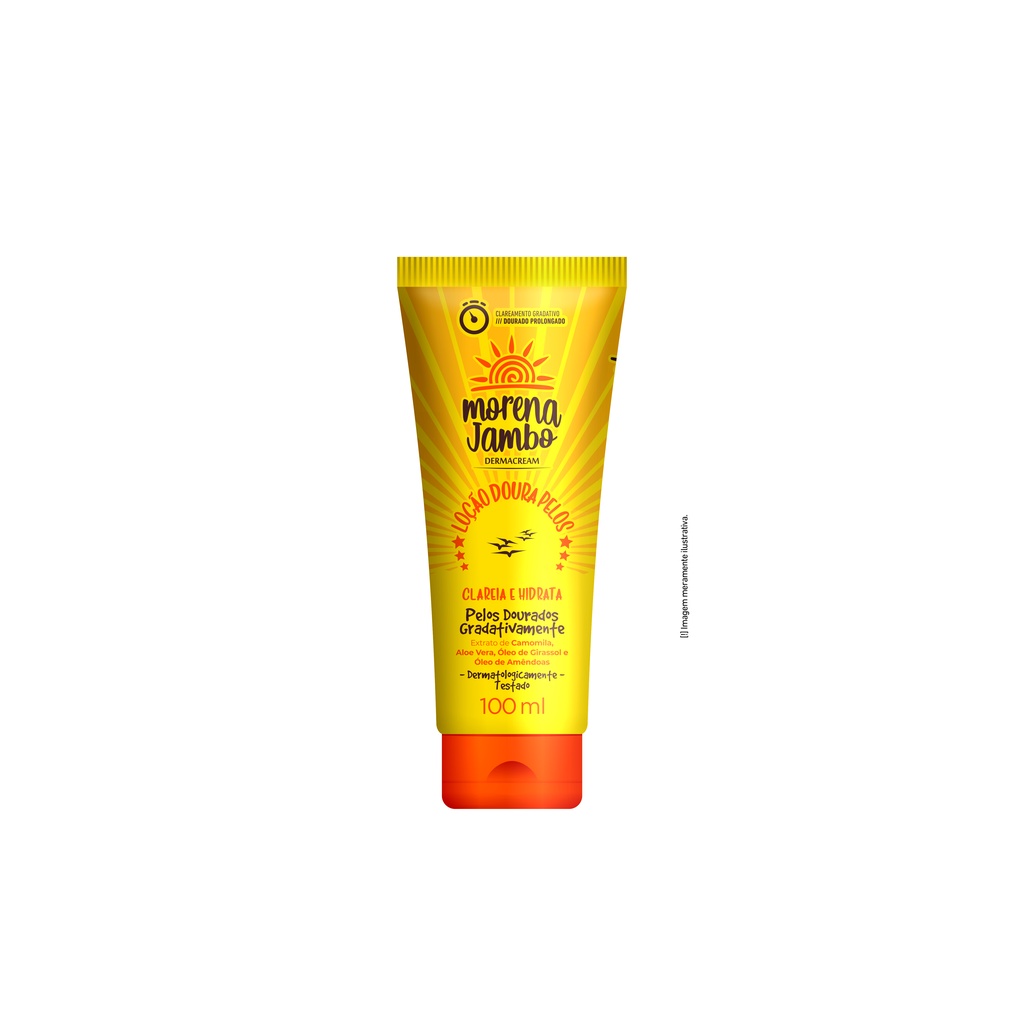 Loção Morena Jambo Doura Pelos Clareador e Hidratante 100ml Dermacream