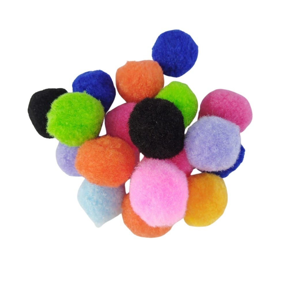 Pompom 30 MM 50 unidades pompom para artesanato laço pet banho e tosa mix