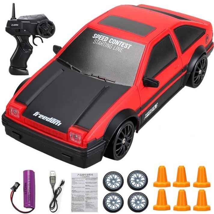 Controle Remoto de Alta Velocidade de Quatro Rodas de Alta Velocidade Controle Remoto de Derivação de Carro de Corrida GTR Modelo AE86 Brinquedo Infantil 2.4G