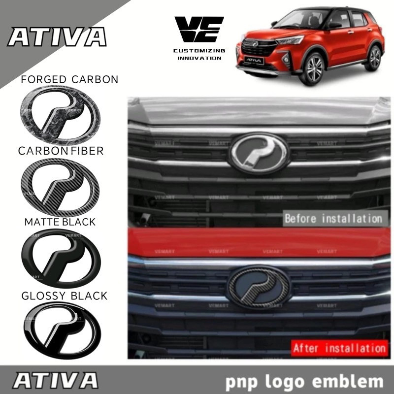 Vemart Perodua ativa Logotipo Do Carro Emblema Quadro plug & playauto ...