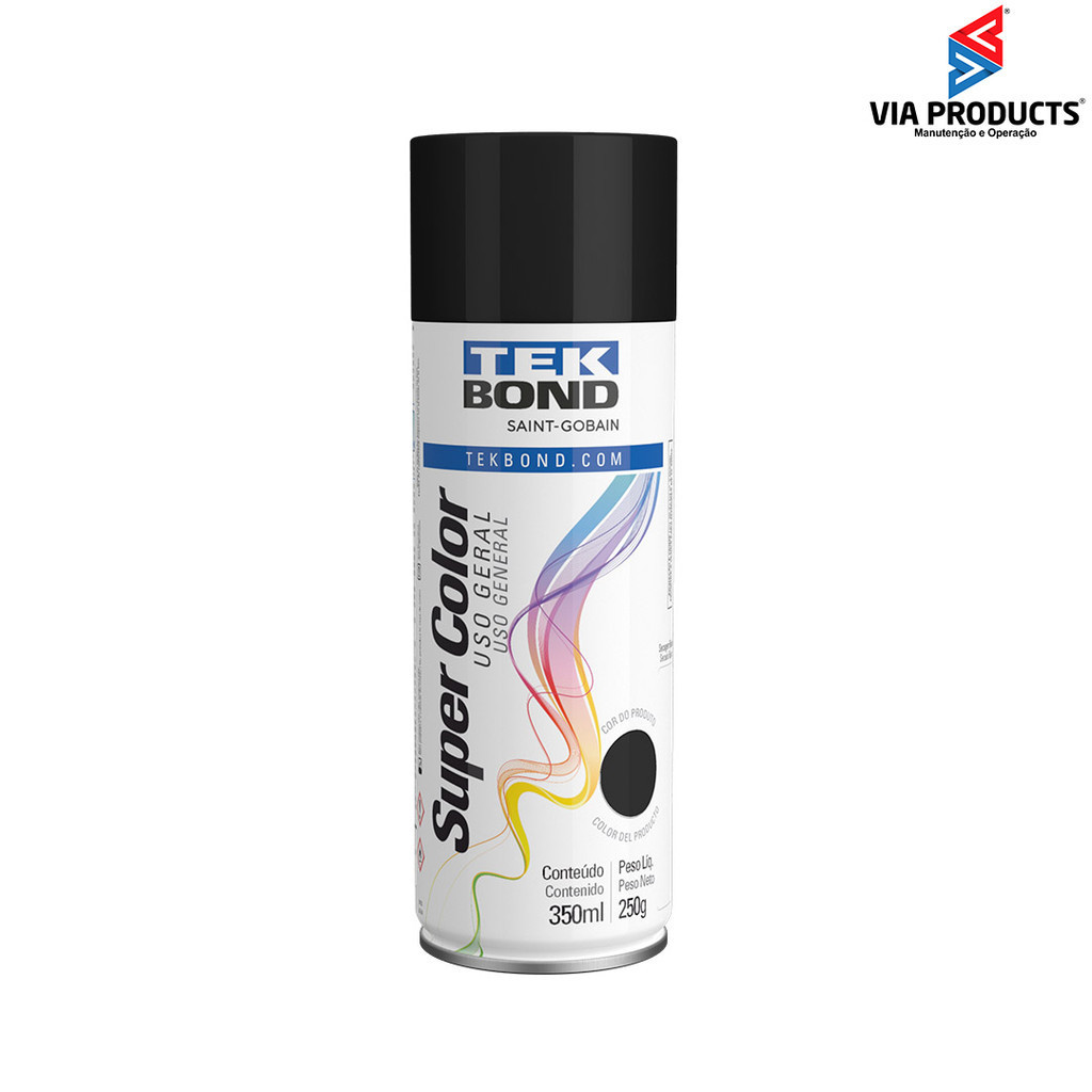 Tinta Spray Uso Geral Preto Fosco
