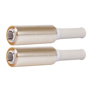 Kit 2 Rolos Fácil Film 12x70m Multiuso Dispafilm Transparente com Cabo Rígido Envolve Protege Conserva Cozinha Alimentos Estética