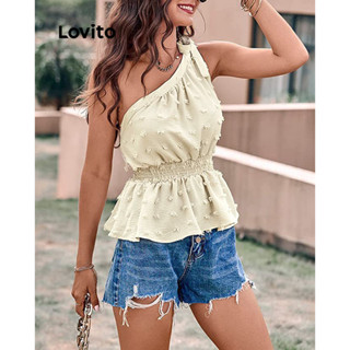 Lovito Regata Feminina Casual Lisa Em Jacquard Com Renda E Smocked LNE31197 (Damasco/Preto)