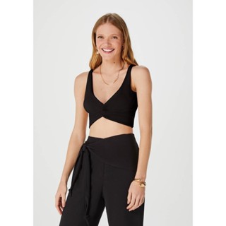 Top Cropped Feminino Com Torção Hering