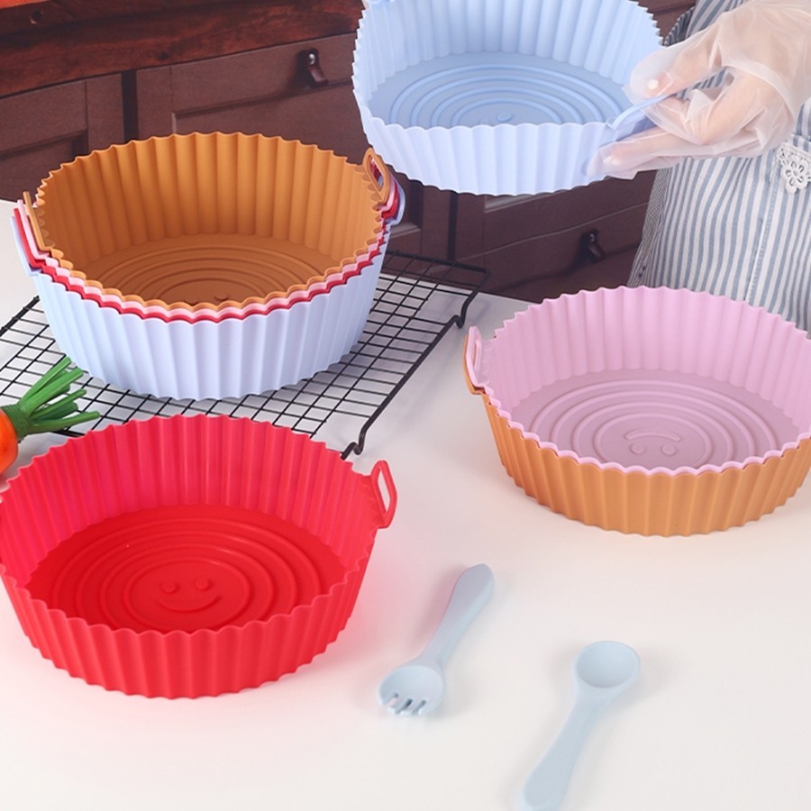 Kit Conjunto Forro de Silicone Antiaderente Resistente Para Airfryer - Kit c/ 6