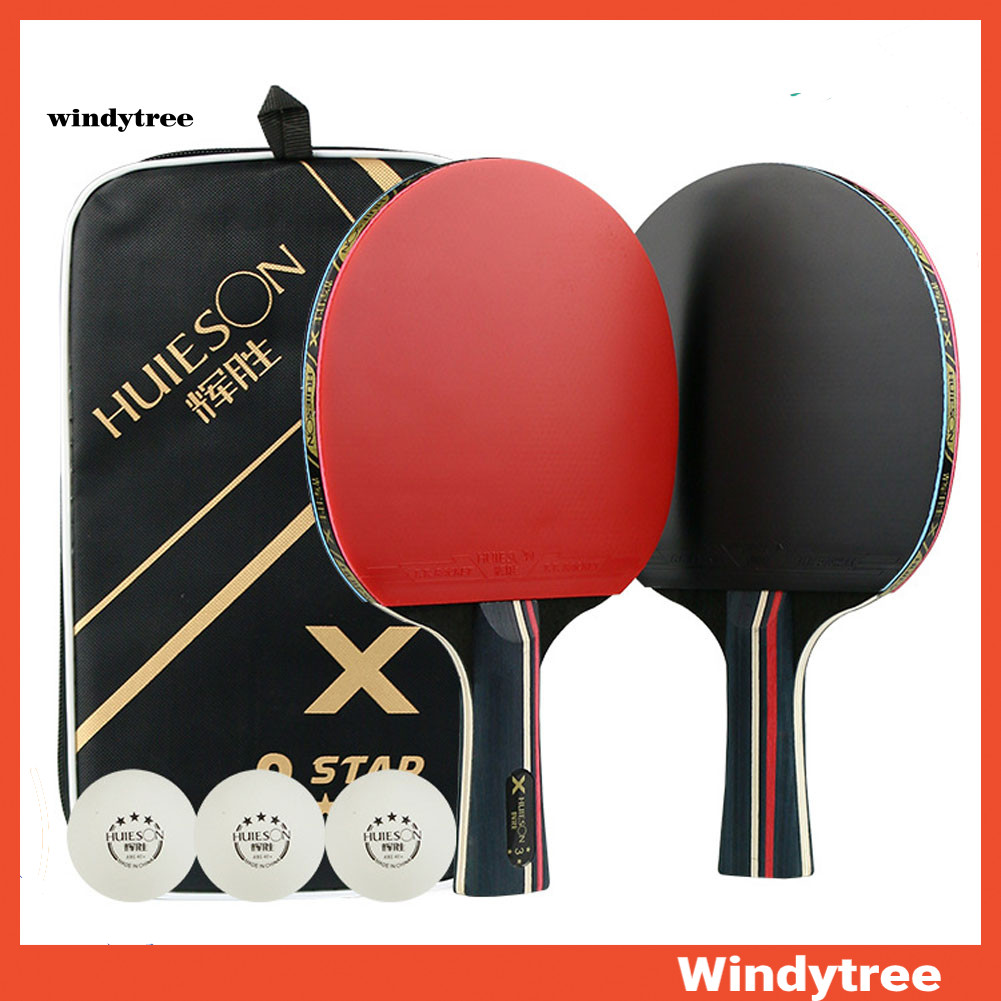 [W & T] 2Pcs Tênis De Mesa Profissional Para Iniciantes Jogo De Raquete De Madeira Morcego De Ping Pong Esportivo