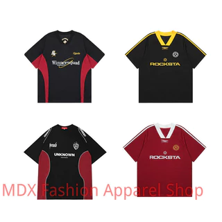 Marca De Moda Americana De Verão Camiseta De Manga Curta Com Contraste De Cor Para Motos De Corrida De Alta Qualidade