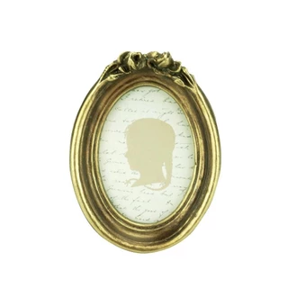 MARCADOR DE LUGAR OVAL RESINA DOURADO - ROYAL DECOR