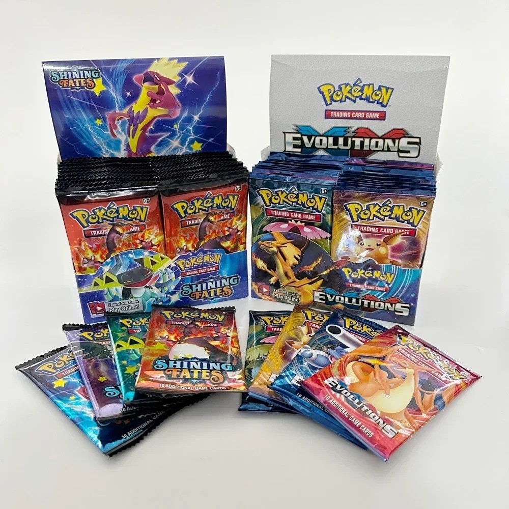 54Pcs Pokemon Gold Cards Battle Carte Inglês GX Jogo De Cartas Booster Collection Toys For Children