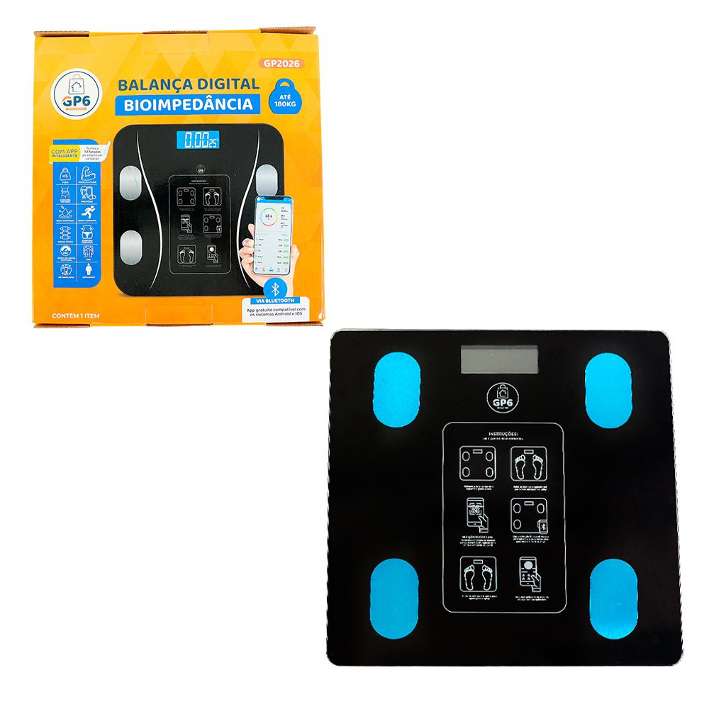 Balança Digital Corporal Profissional Bioimpedância Aplicativo ...
