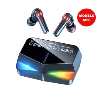 Fones De Ouvido Sem Fio M28 Bluetooth 5.1 Estéreo Com Controle De Toque Redução De Ruído À Prova D'água em Oferta na Shopee