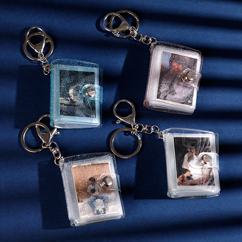 Mini Álbuns De Fotos Em PVC Pingente Pequeno Álbum Livro De Acessórios Criativos Para Porta-Chaves