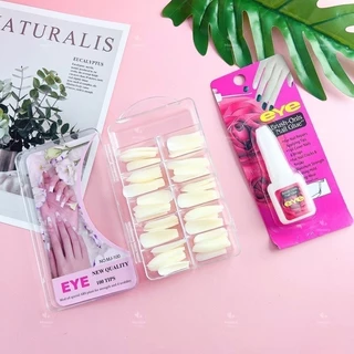 Kit Com 100 Unhas Postiças Tips + Cola 10g - Unhas de Alta Qualidade/ Fácil Aplicação e Entrega Imediata - WL em Oferta na Shopee