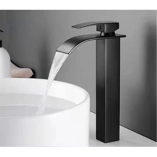 Torneira Mono Comando Inox Cascata Misturador Banheiro Cor Preto