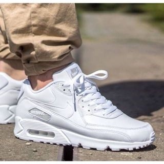 Tênis Air Max 90 Classic Unissex Todo Branco Preço Baixo Envio Hoje Liquida Tudo Só Hoje