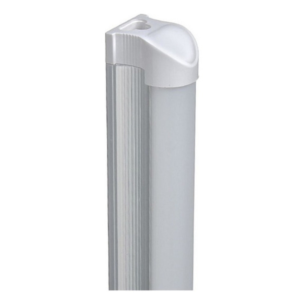 Kit 4 Luminárias Lâmpada LED Tubular 120cm Branco Frio Com Calha 20w