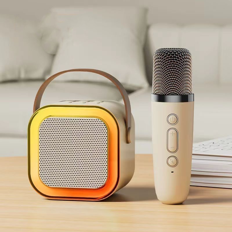 K12 Portátil sem fio para crianças Karaoke Bluetooth Speaker Mini Microfone Home Cantando KTV Audio