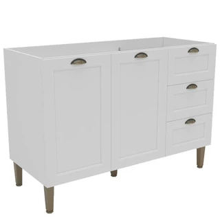 Balcão Mademóvel Lavanda 2324 120cm 2 Portas 3 Gavetas Sem Tampo