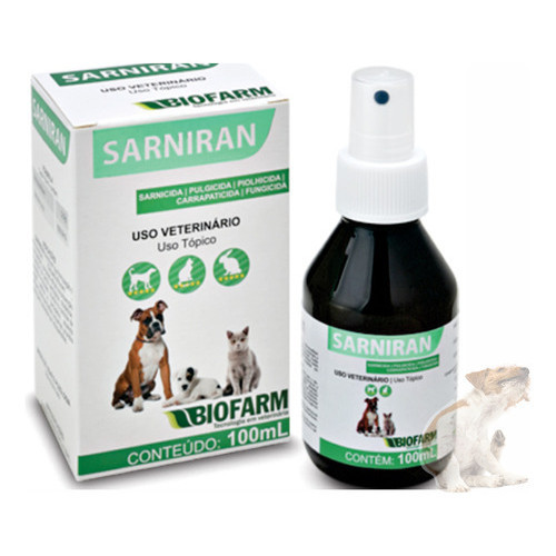 Remedio Contra Sarna Canina Sarniran 100ml | Shopee Brasil