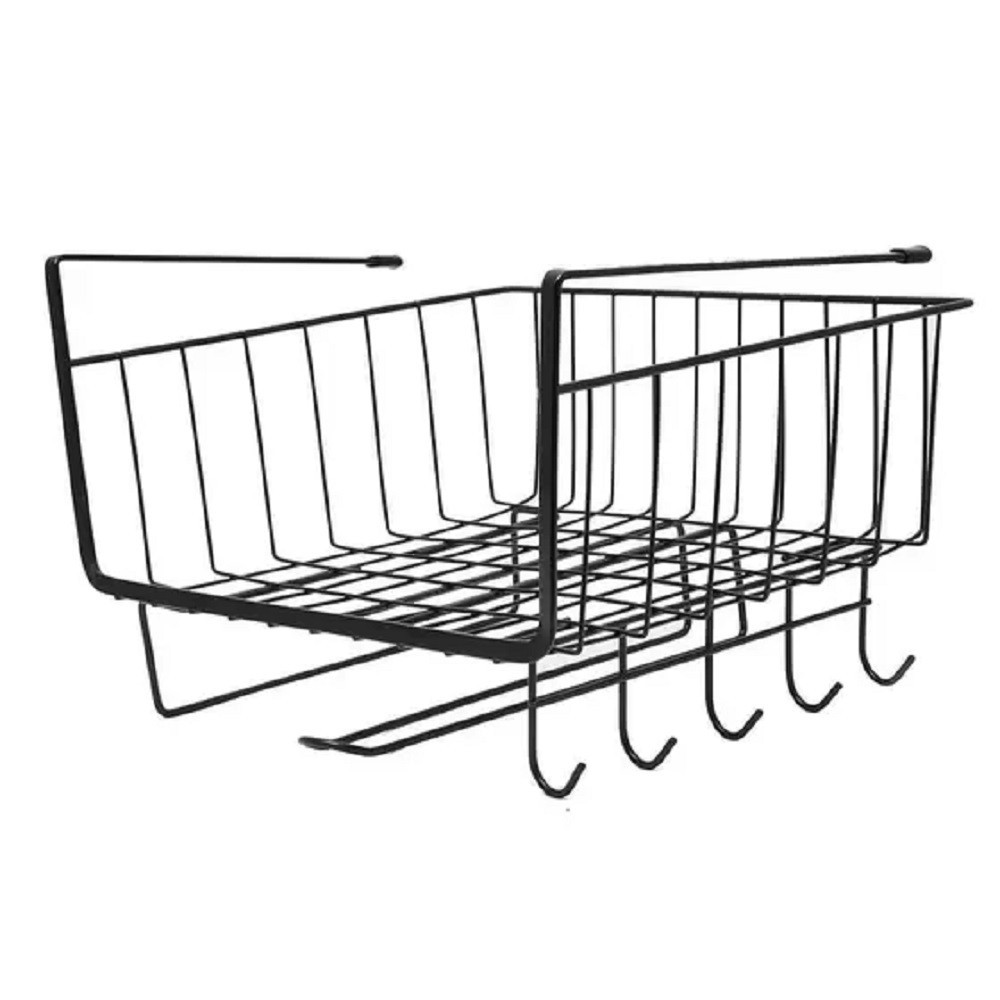 Cesto De Gaveta Aramado Organizador Preto - Wincy