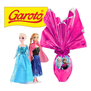 Ovo De Páscoa Frozen Com Brinquedo 350g 2 Bonecas Pascoa