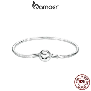 Pulseira Bamoer 925 Sterling Sliver Forever Love Design De Casal Básico 14 17 19cm Jóias Presentes Para Mulheres