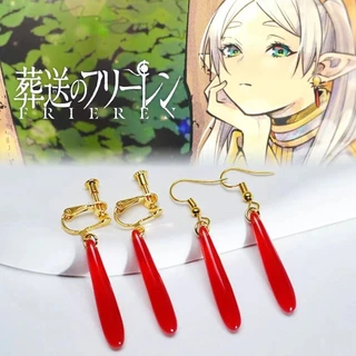 Anime Frieren : Além Do Fim Da Viagem Cosplay Brincos Unisex Pendant Eards Jewelry Anéis Eardrop Acessórios Presentes