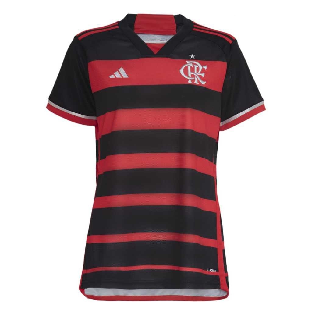 2024 24/25 Camisola de Equipa Feminina I Vermelho e Preto Futebol
