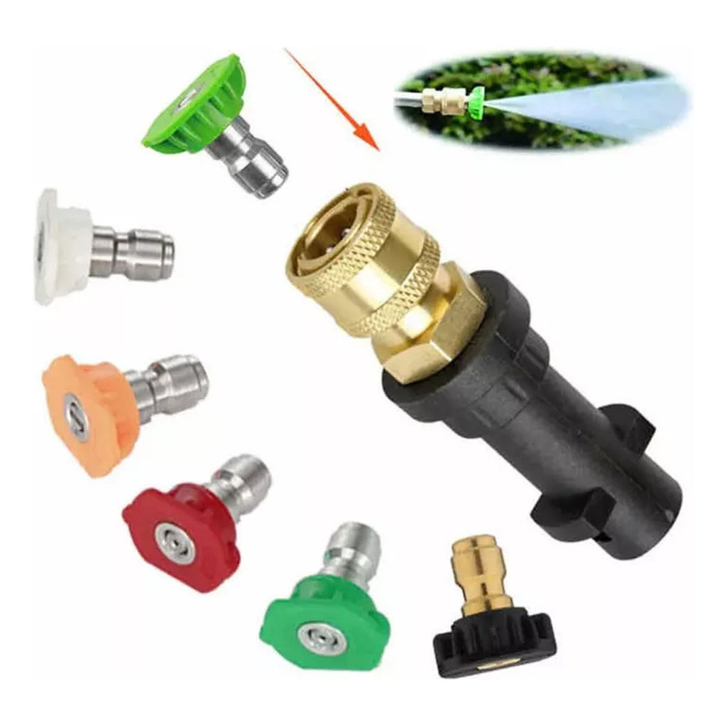 Adaptador Engate Rápido Lavadora Alta Pressão Karcher+bicos Alta qualidade