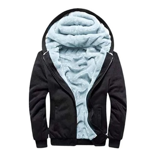 Moletom Forrado Flanelada Frio Neve Jaqueta Blusa TÉRMICO MASCULINO OU FEMININO BLUSA CANGURU ZIPER