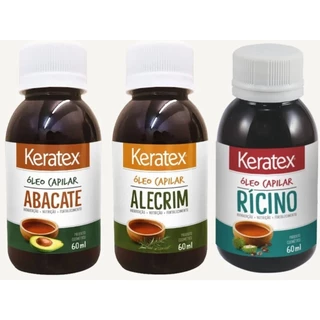 Kit Oleo Capilar Keratex Abacate + Ricino + Alecrim 60ml