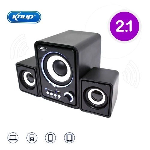 Caixa De Som Subwoofer 2.1 Bluetooth Usb Sd P2 Pc Celular Tv