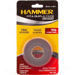 Fita dupla face multiuso automotiva 9mm x 2m - FEL-92 - Hammer