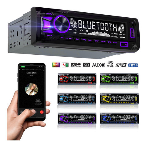 Som Automotivo Potente Radio De Carro com equalização 4x65w modelo 6303 ...