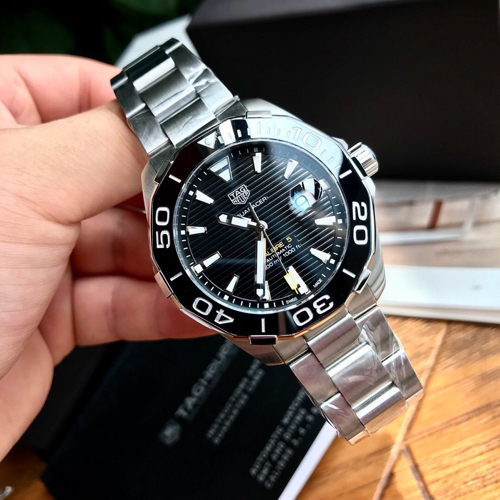 Tag Heuer _ Race Série Submarino Com Movimento Suíço Aço Jato De Areia Fivela PVD Fina Diâmetro 41mm