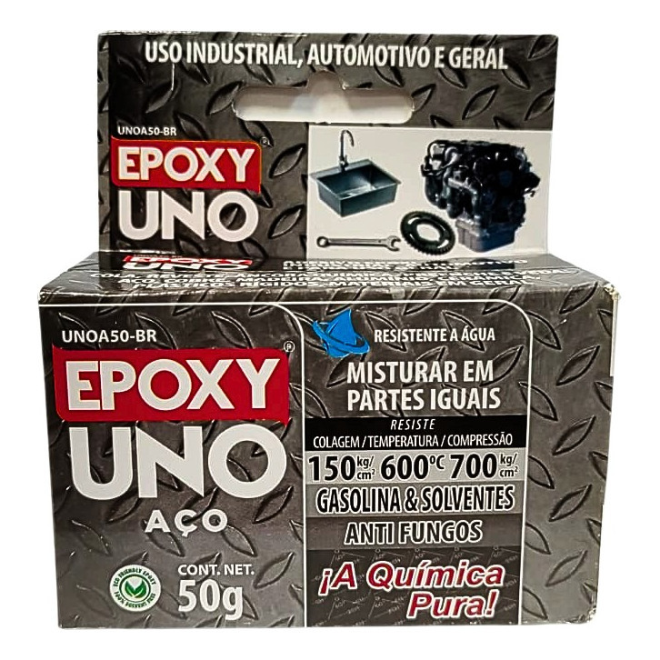 Super Cola Tudo Epoxi Resistente Alta Temperatura Fusion 50g | Shopee ...