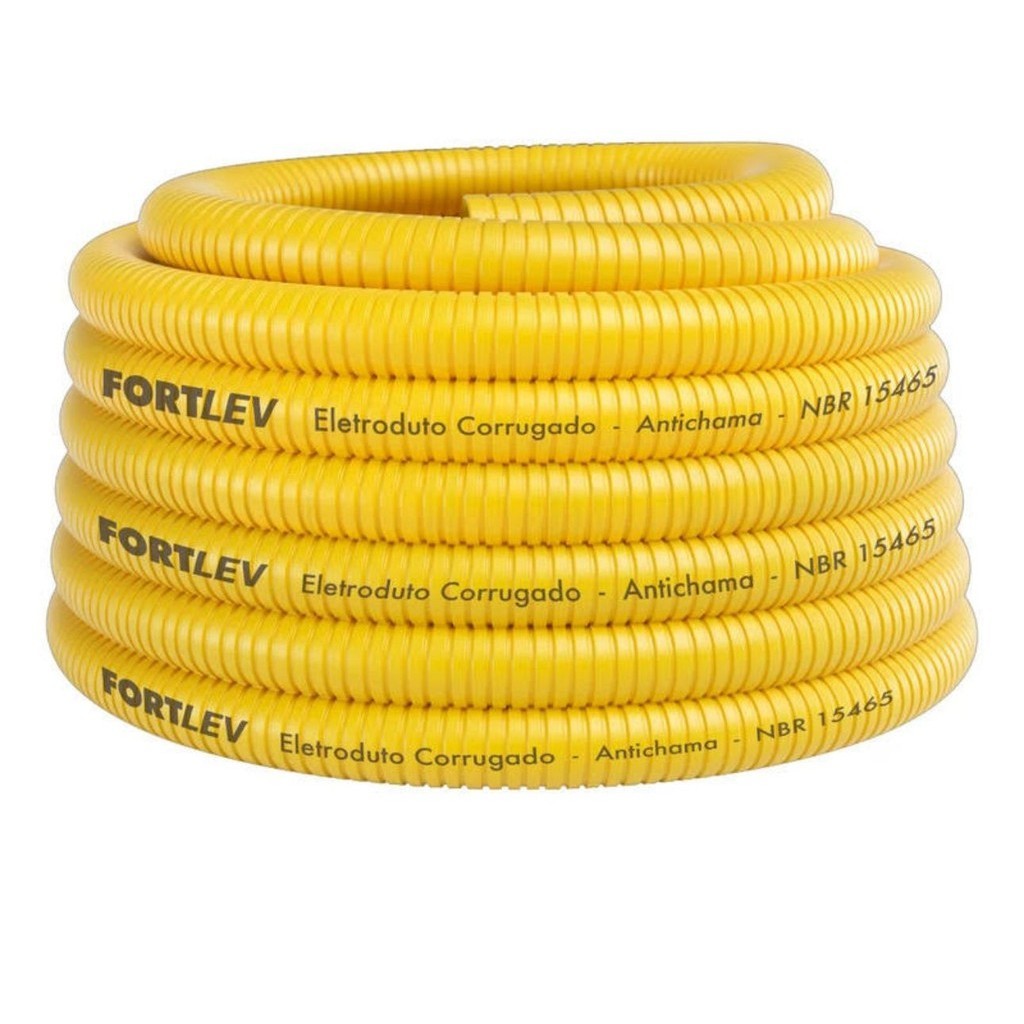 Conduite Eletroduto Amarelo 25mm Flexivel Reforçado 10 Metros | Shopee ...