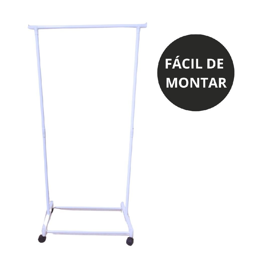 Arara de roupas com prateleira 60 x 35 x 130 cm - Fácil Montagem