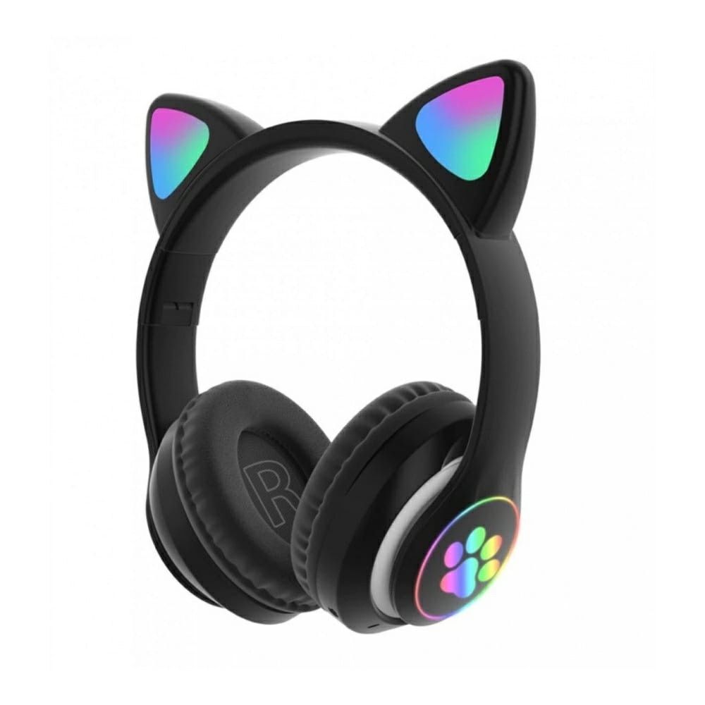 Fone Bluetooth Orelha De Gatinho Gato 5.0 Com Led Headphone