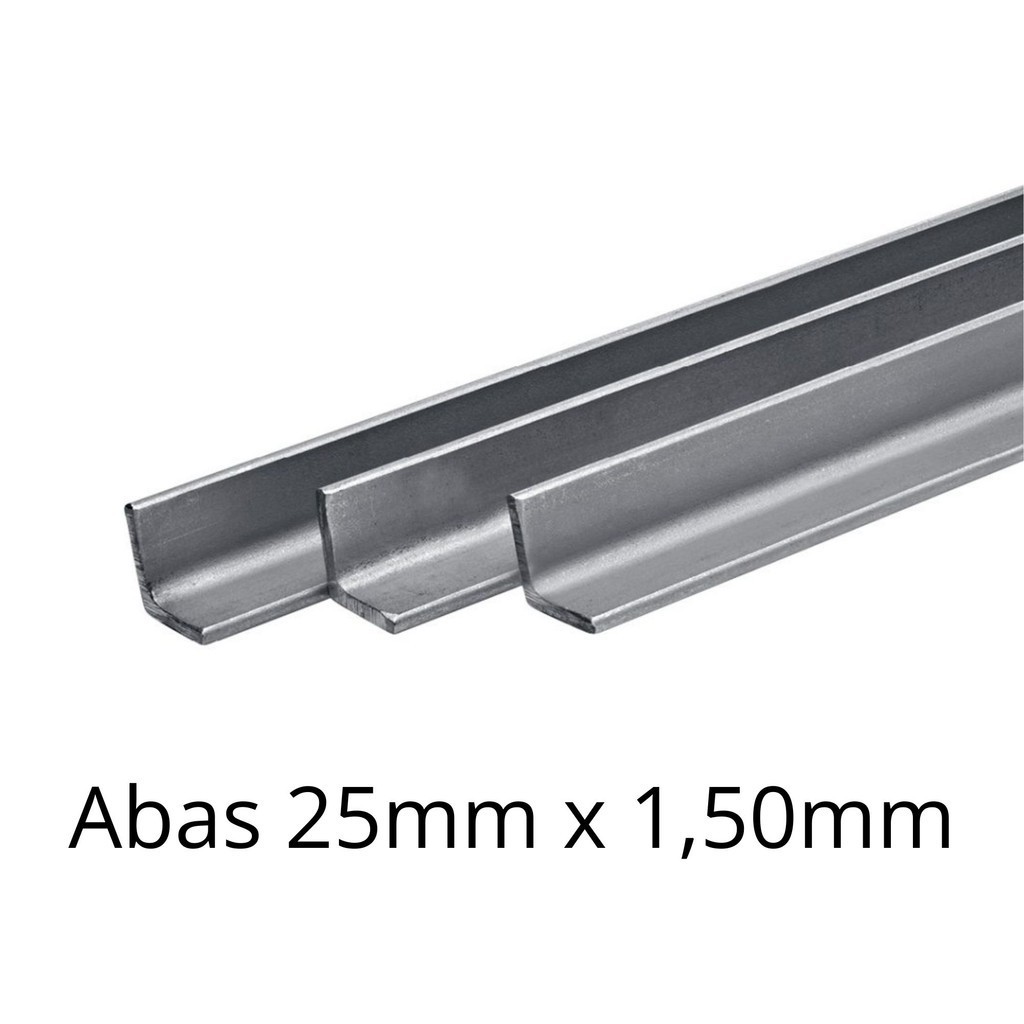 Cantoneira INOX - 25mm x 25mm x 1,50mm - Polido - 10cm
